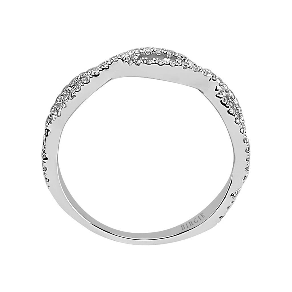 Bague en maille de diamants en pierre à double doublure