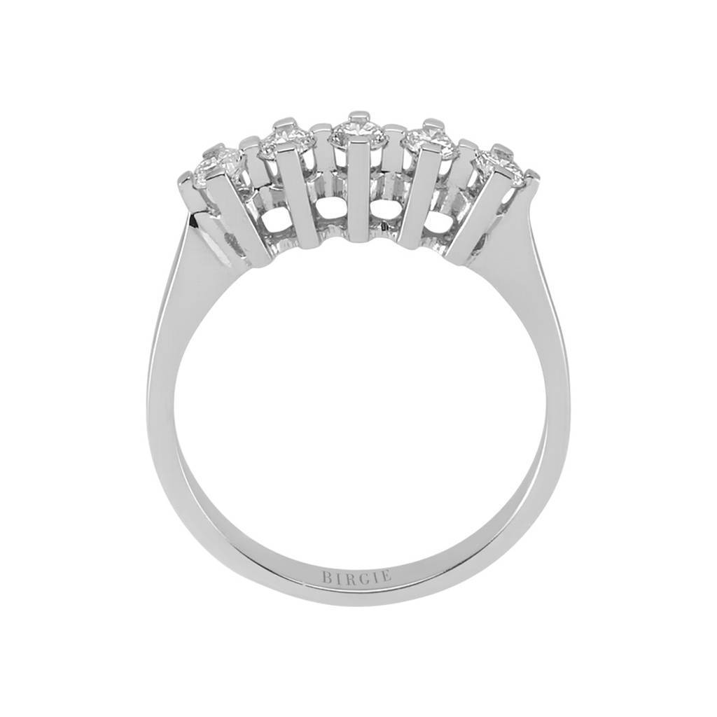 Bague de fiançailles 5 pierres diamant 0,43 carat