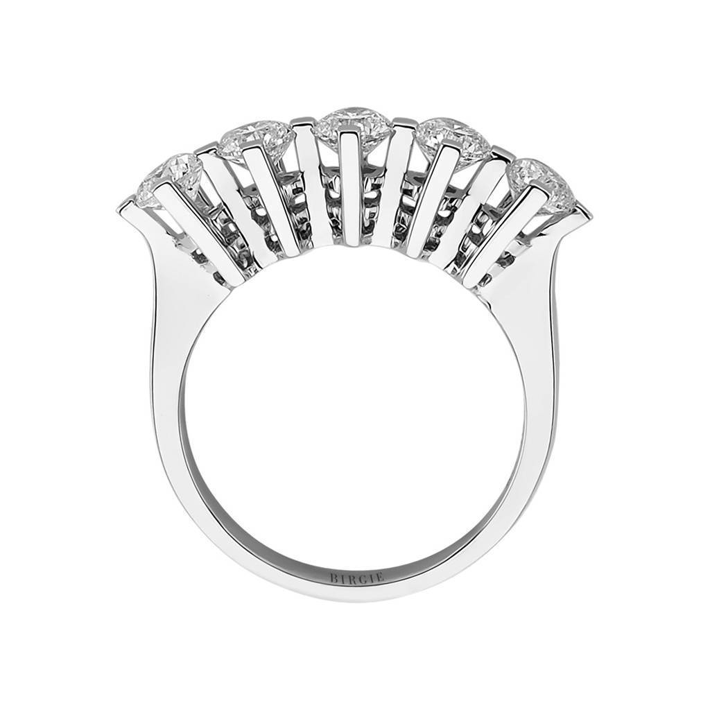 Bague de fiançailles 5 pierres diamant 1,42 carat