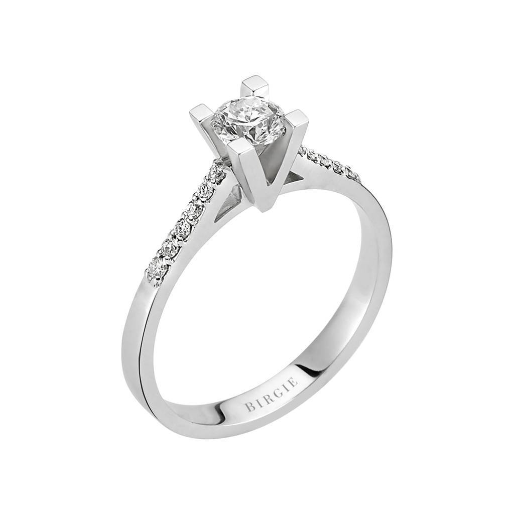 Bague de fiançailles halo de diamants total de 0,53 carat