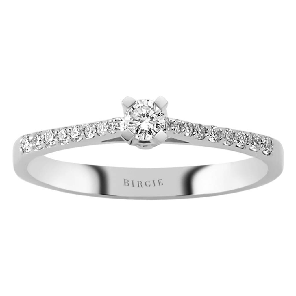 Bague de fiançailles solitaire diamant 0,26 carat au total