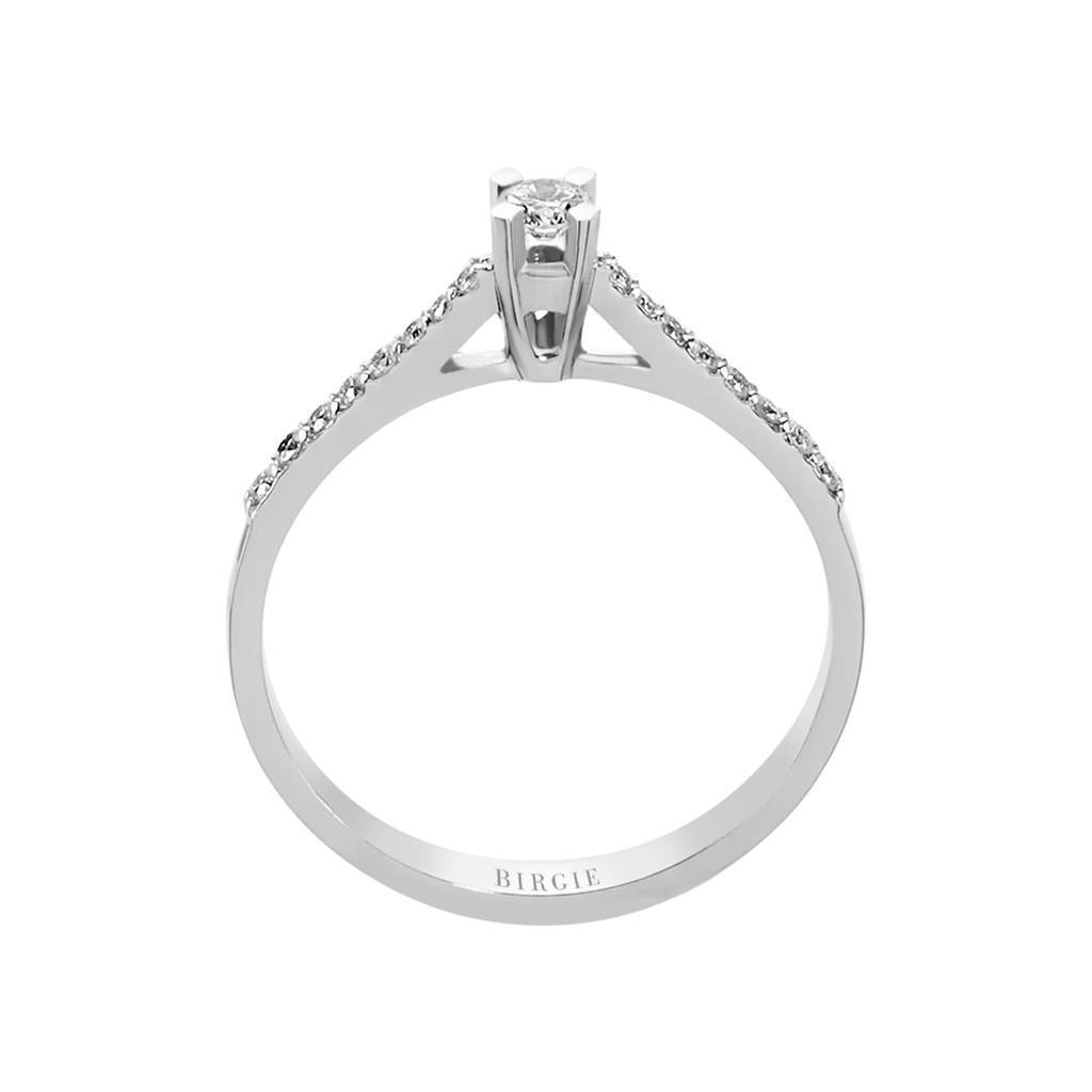Bague de fiançailles solitaire diamant 0,26 carat au total