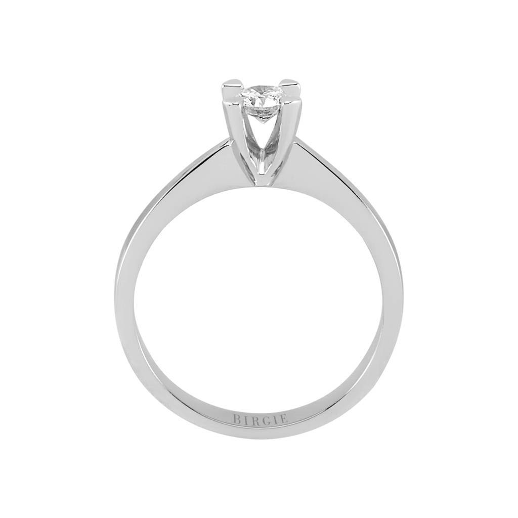 Bague solitaire diamant couleur G 0,23 carat