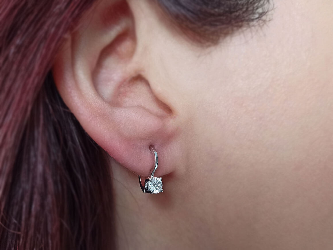 0.62 Carat Diamond Solitaire Stud Earrings