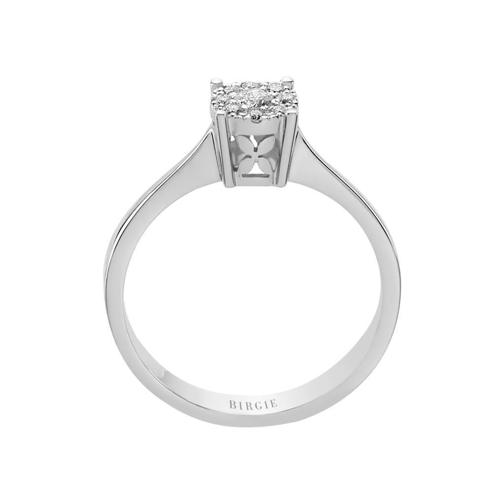 Total 0.17 Carat Diamond Engagement Ring