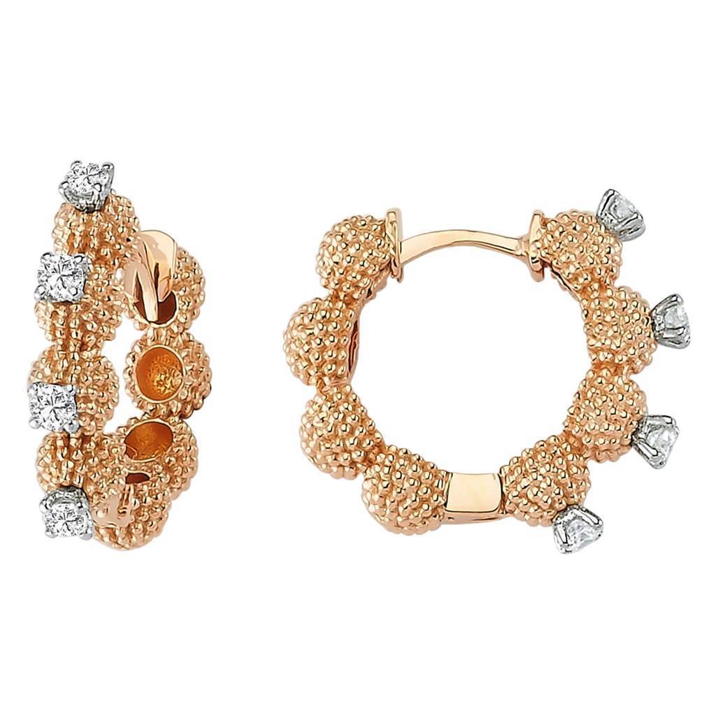 Boucles d'oreilles créoles diamant