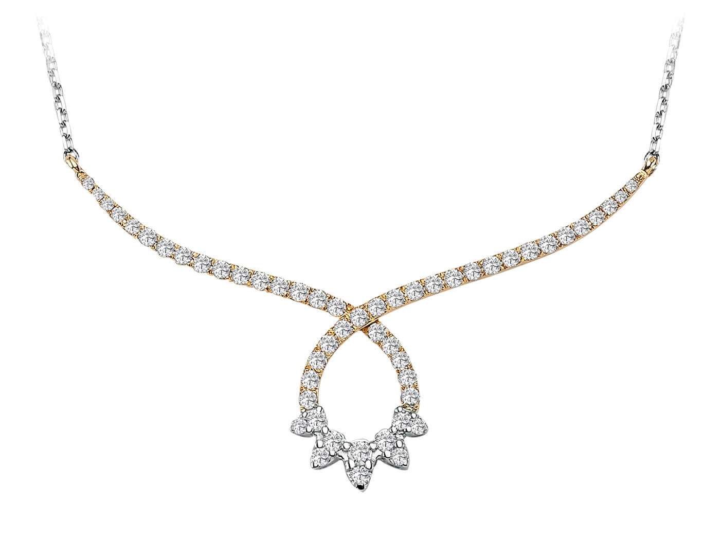 Collier disque solaire en diamant
