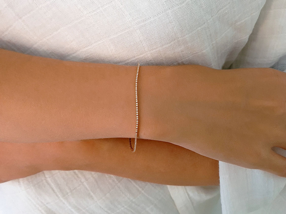 0.67 total carat diamond tennis bracelet