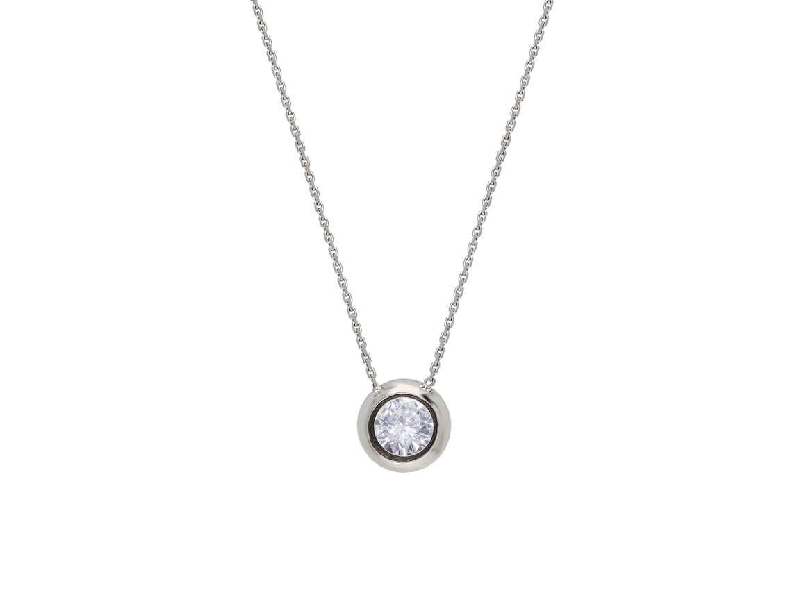 Collier solitaire diamant 0,50 carat