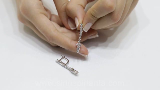 Boucles d'oreilles tennis diamant 1,66 carat