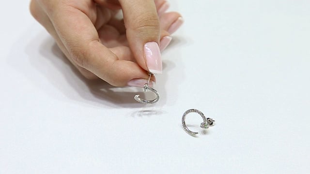 Boucles d'oreilles créoles diamant