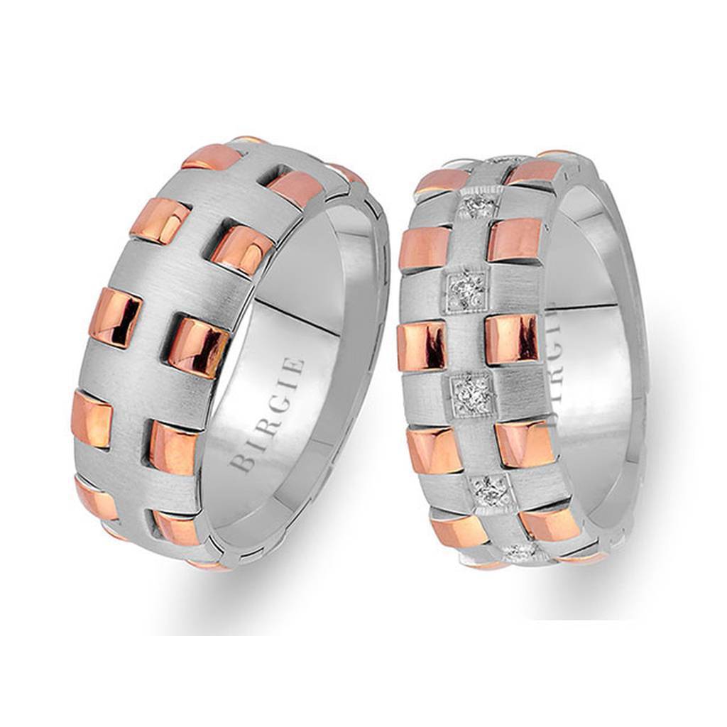 Alliance Argento Design en or blanc et rose avec diamants