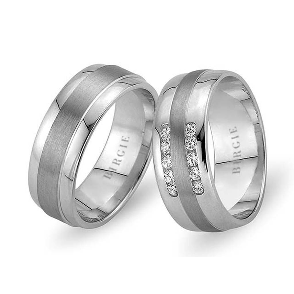 Alliance Fuldane en or blanc avec diamants