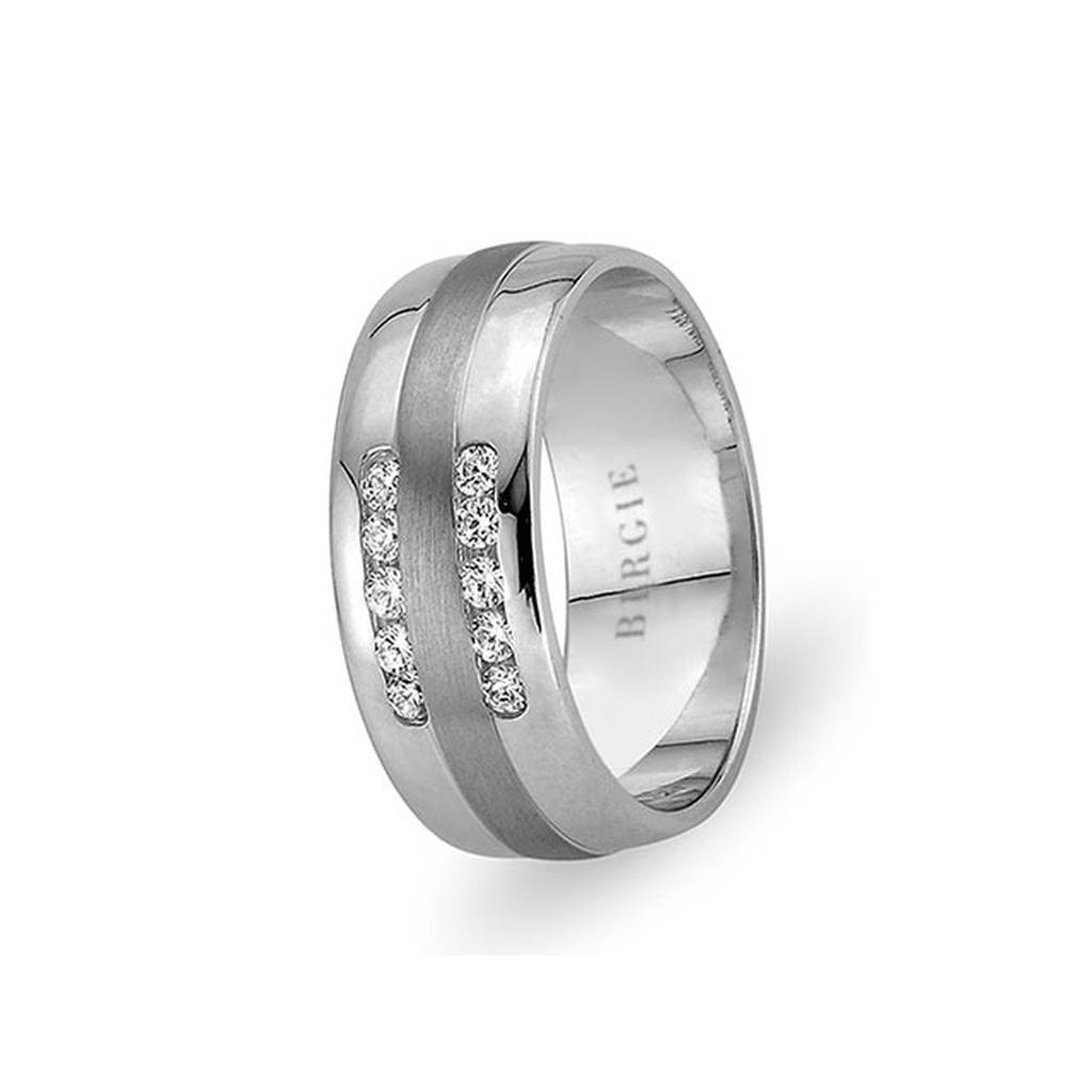 Alliance Fuldane en or blanc avec diamants