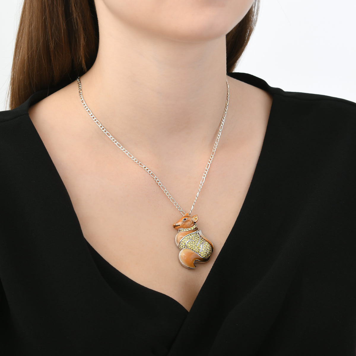 Squirrel Shaped Necklace – Handmade