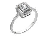 Birgie Rechteckiger Pavé-Ring mit Diamanten (0,20 Karat)