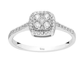 Birgie Kissenförmiger Diamant-Halo-Ring