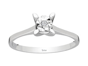 Birgie Diamant-Solitärring mit Struktur