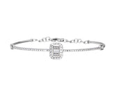 Elegantes Diamant Armband mit Baguette- und runden Diamanten im Pavé-Stil, 0.06 Karat, 8K Gold