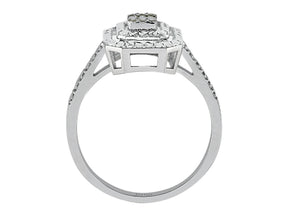 Birgie Baguette-Diamantring mit Effekt