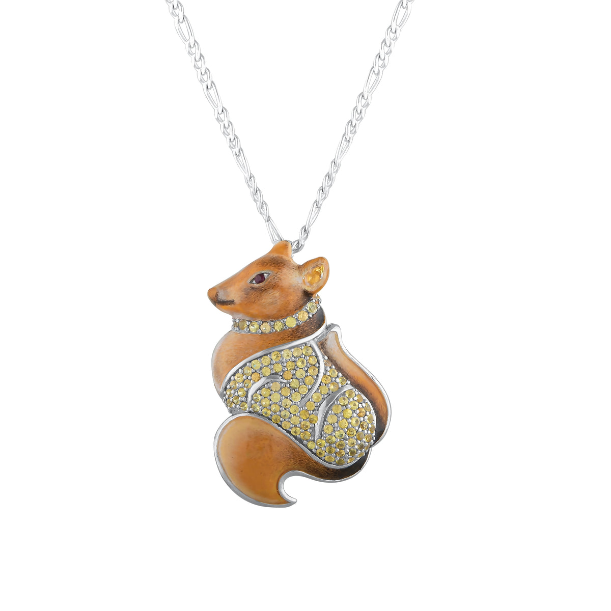 Squirrel Shaped Necklace – Handmade