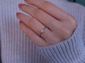 Bague solitaire diamant 0,18 carat