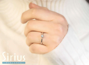 Bague solitaire diamant 0,17 carat