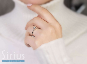 Bague diamant solitaire 0,10 carat