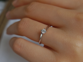 Bague solitaire diamant 0,15 carat