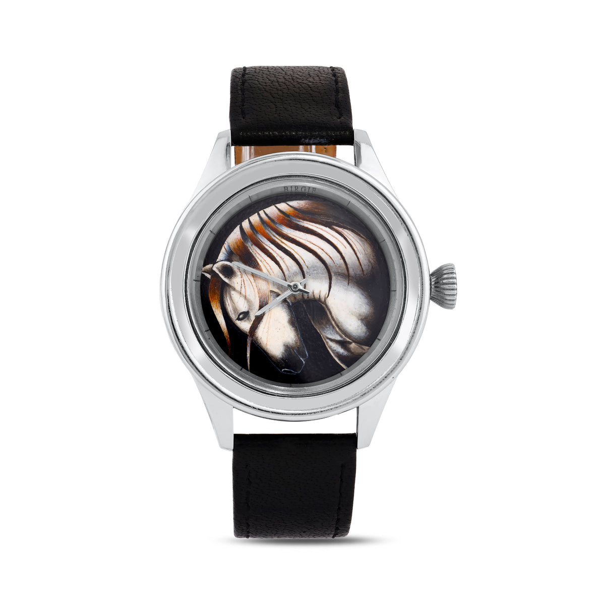 Weiße Pferde Uhr für Herren