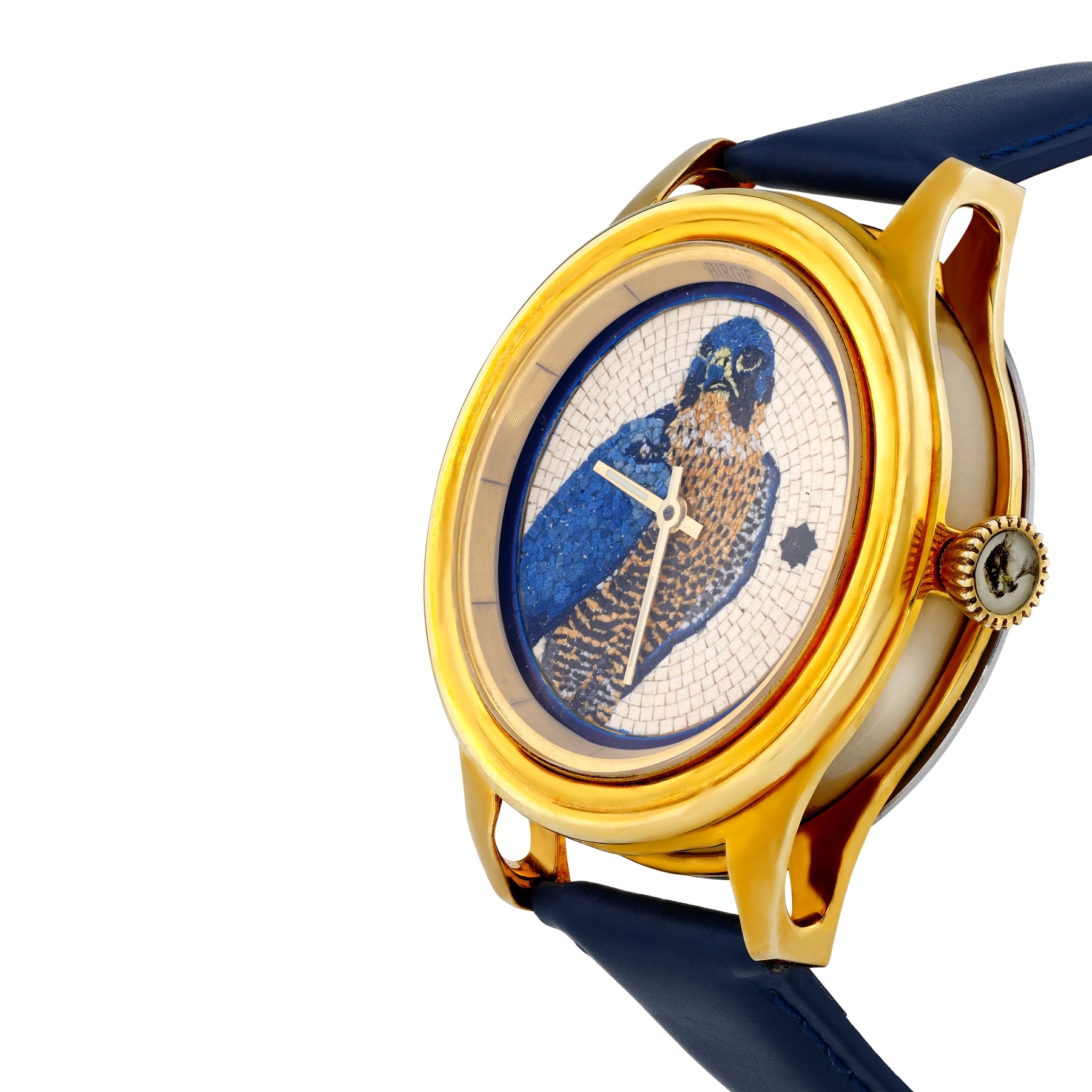 Vogel Mosaik Uhr