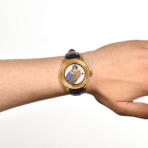 Vogel Mosaik Uhr