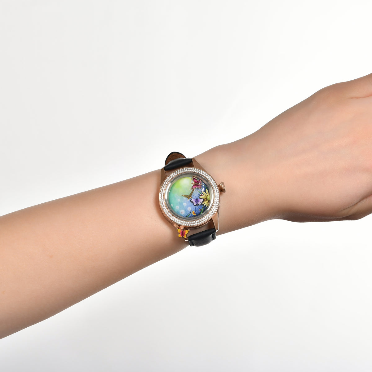 Schmetterlings Frauenarmbanduhr