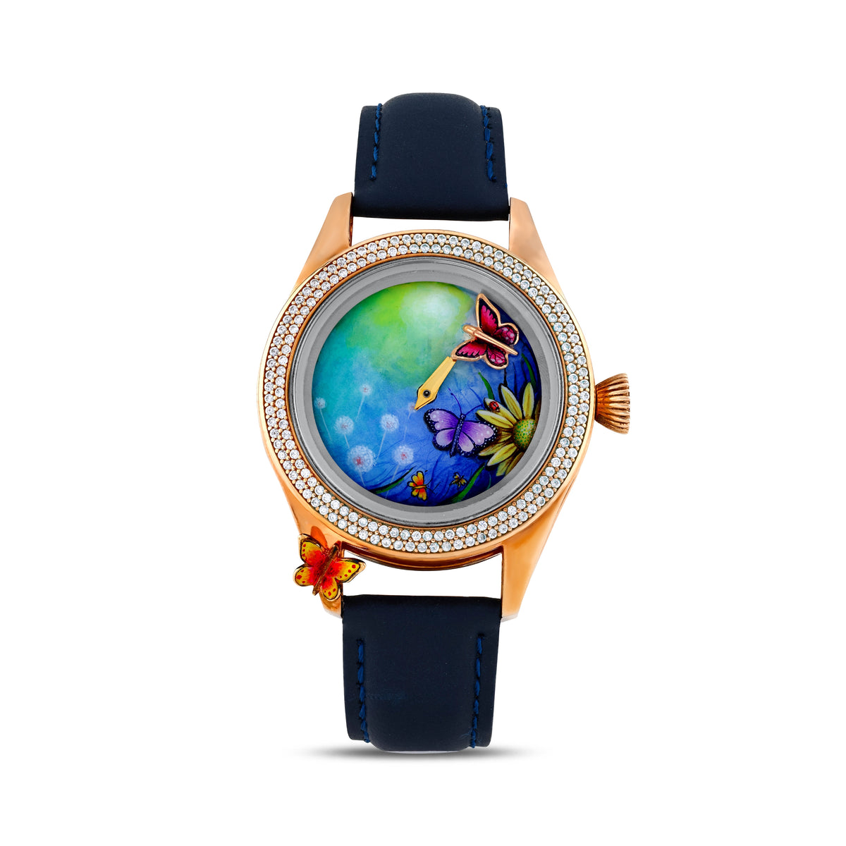 Schmetterlings Frauenarmbanduhr