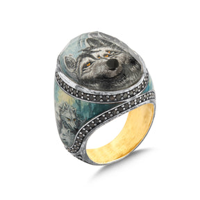 Grey Wolf Ring