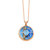 Collier avec des oiseaux en saphir 