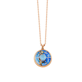Collier avec des oiseaux en saphir 