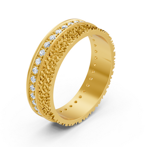 Exquisiter Diamantring aus 14K Gelbgold