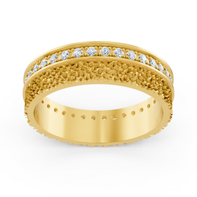 Exquisiter Diamantring aus 14K Gelbgold