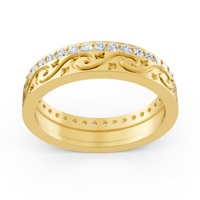 Bague Birgie en or jaune 14 carats avec diamants – 0,518 ct