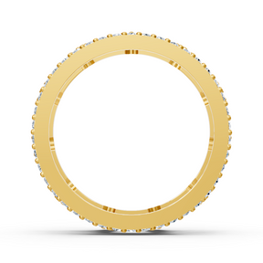 Exquisiter Eternity Ring mit Diamanten in Gelbgold