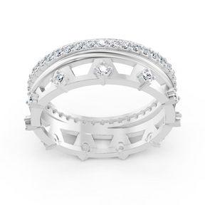 Exquisiter Eternity Ring mit Diamanten in Weißgold