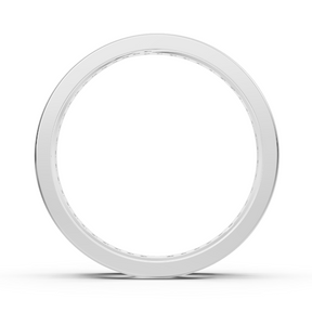 Bague en or blanc avec diamants et motif de vagues en filigrane