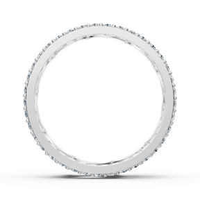 14 Karat Weißgold Diamant Ewigkeitsring - Funkelnder Memoire Ring für Damen
