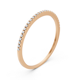 Birgie diamond half eternity ring in rose gold