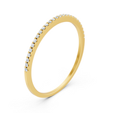 Bague demi-éternité en or jaune avec diamant Birgie