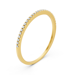 Bague demi-éternité en or jaune avec diamant Birgie