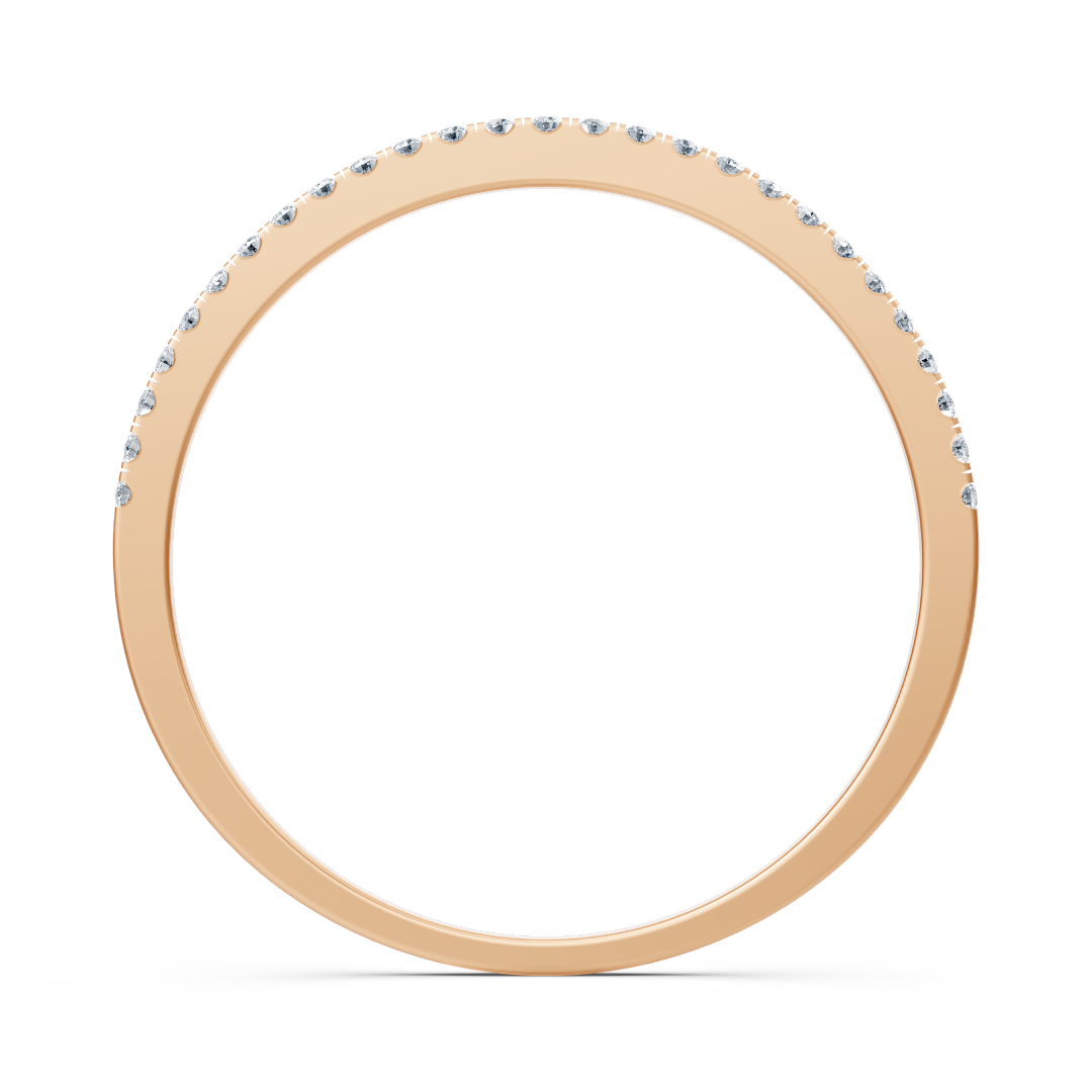 Birgie diamond half eternity ring in rose gold