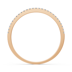 Birgie diamond half eternity ring in rose gold