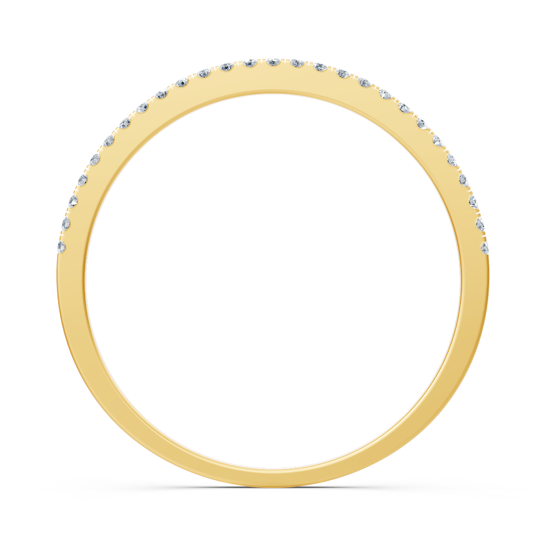 Birgie diamond half eternity ring in yellow gold